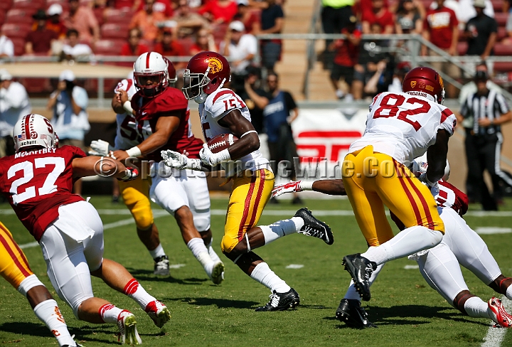 2014StanfordUSC-037.JPG - Sept. 6, 2014; Stanford, CA, USA; Stanford Cardinal  against the USC Trojans at  Stanford Stadium. USC defeated Stanford 13-10. 